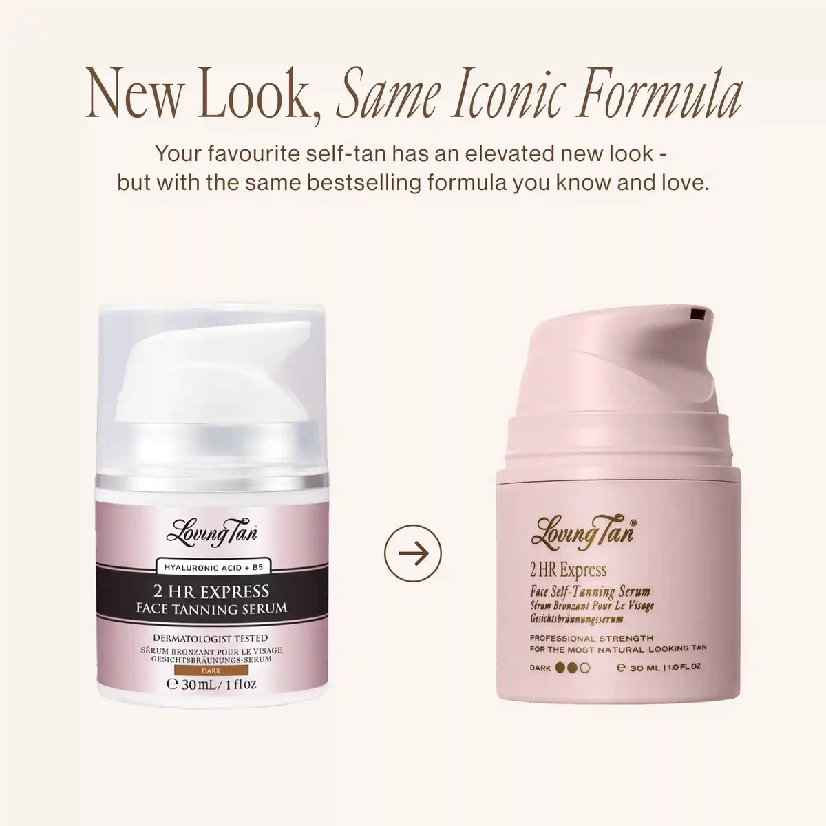 2 HR Express Face Self-Tanning Serum Dark