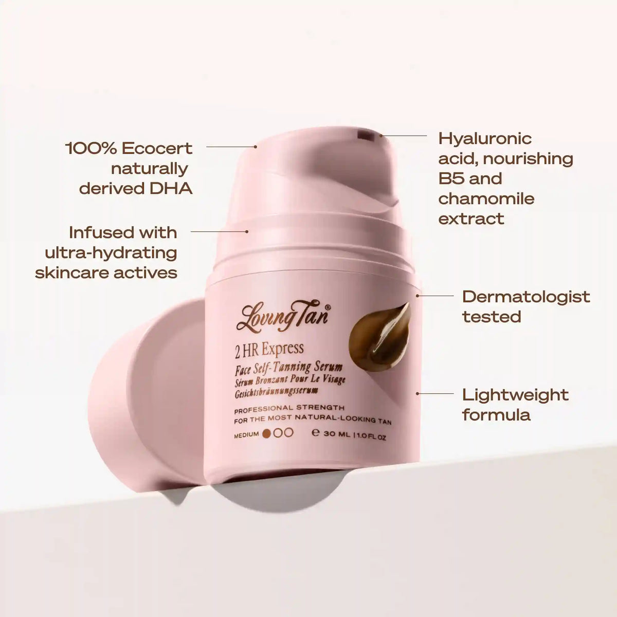 2 HR Express Face Self-Tanning Serum Medium