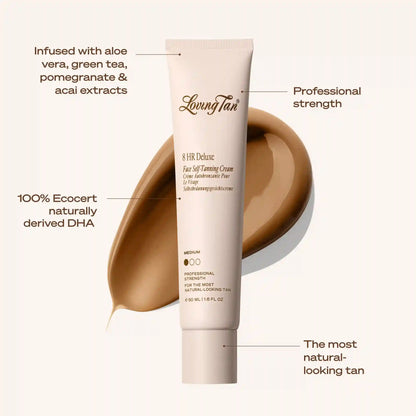 8 HR Deluxe Face Self-Tanning Cream Medium
