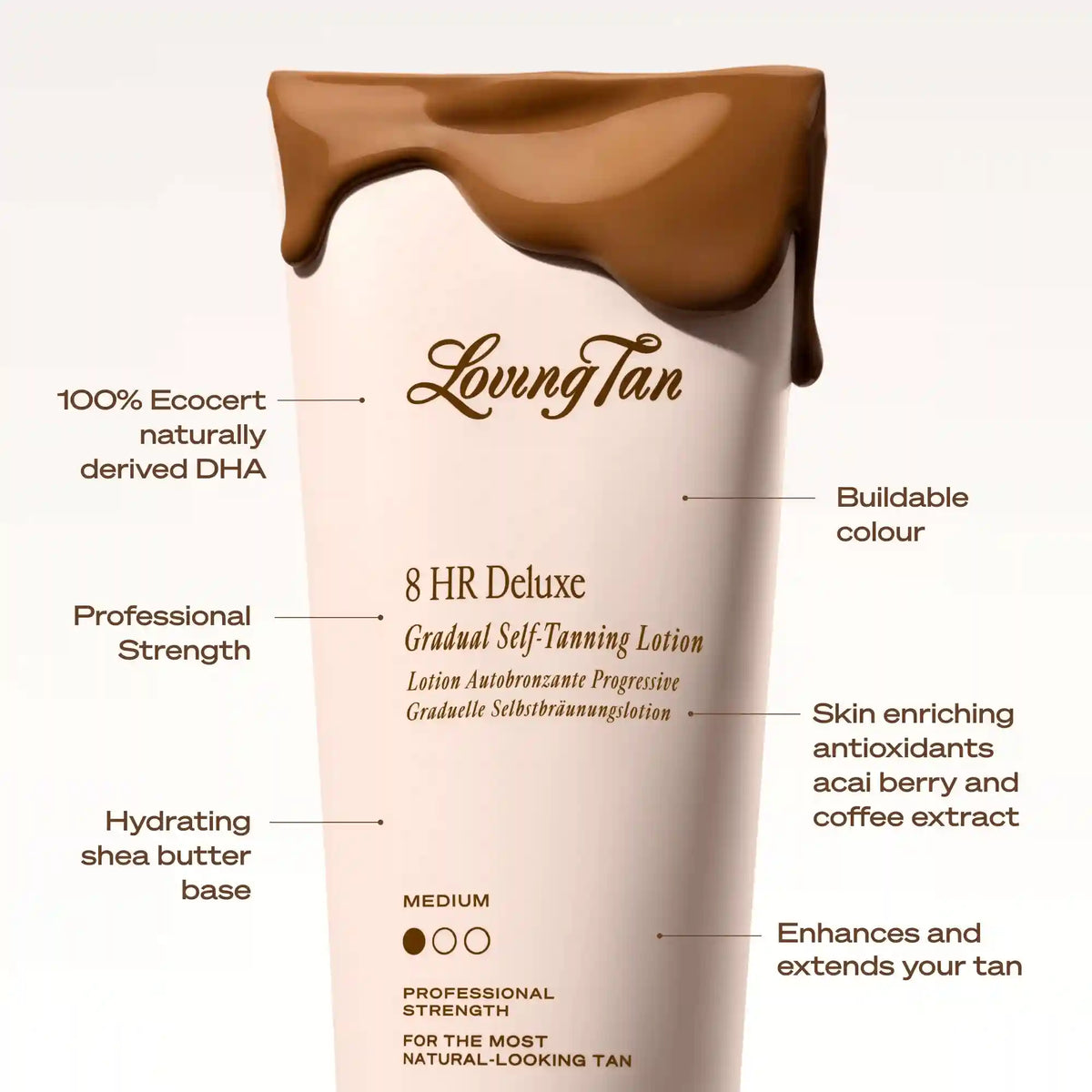 8 HR Deluxe Gradual Self-Tanning Lotion Medium